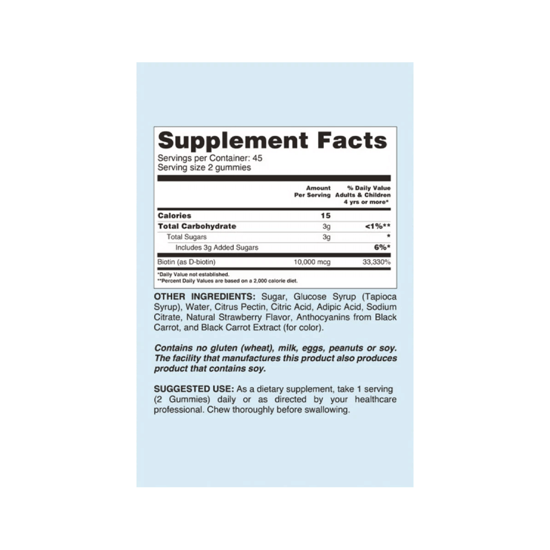 Livs Biotin 10,000Mcg 90 Strawberry Flavored Gummies Gallery