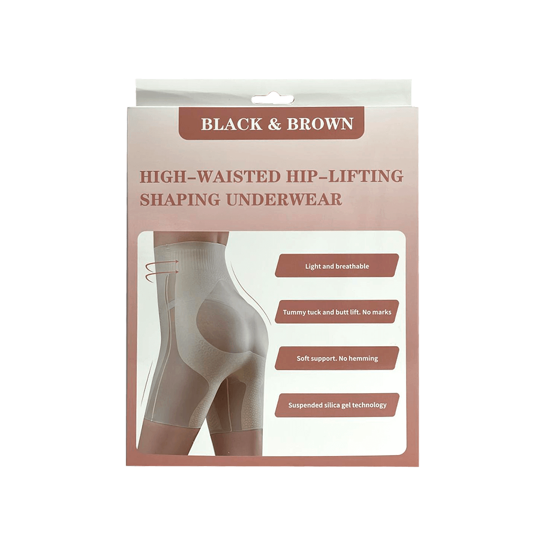 Pharma C  Black & Brown- High Waisted Hip lifting Shaping Underwear XXL