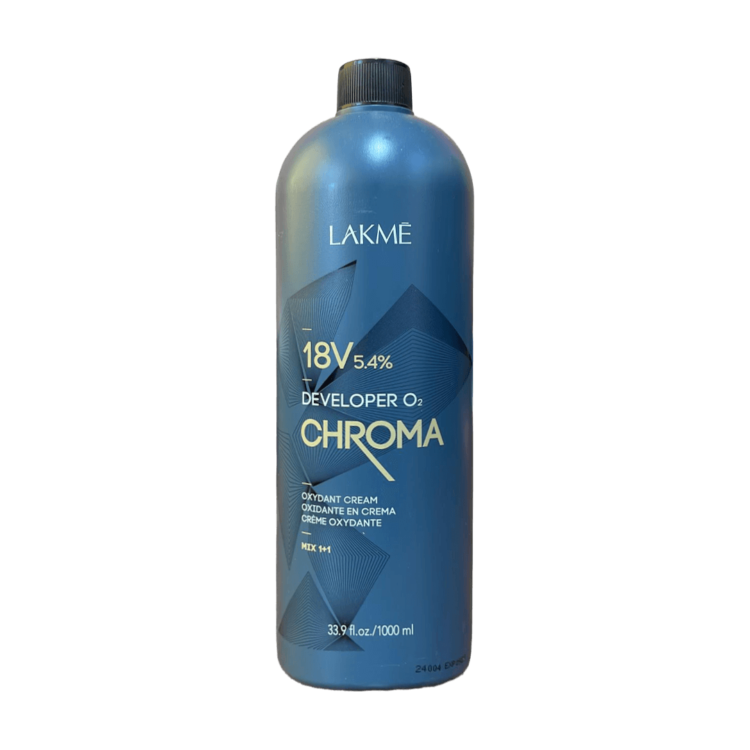 Lakme Chroma Developer O2 18V Oxidant Cream 5.4%, 1000ml Professional Hair Color Activator