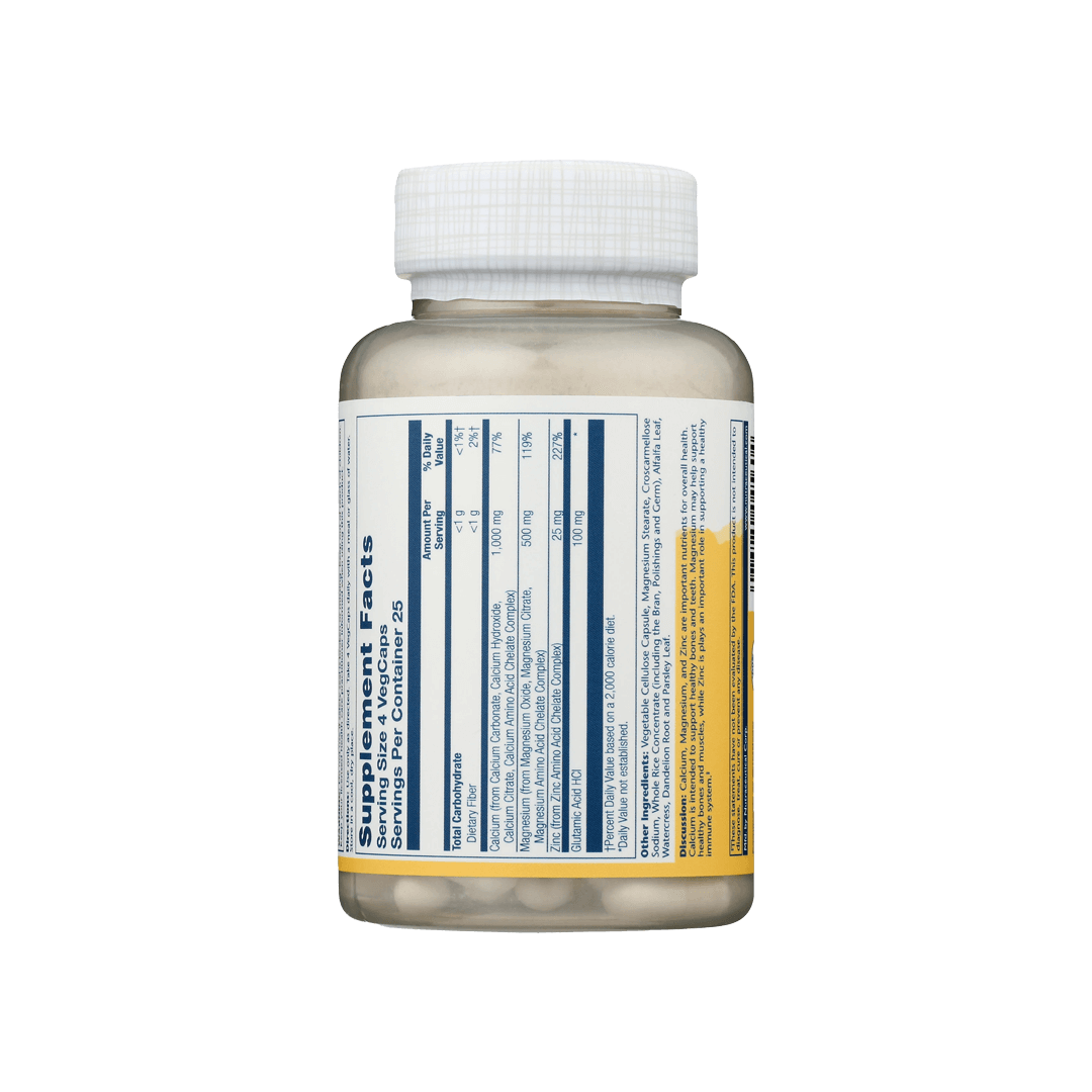 Solaray- Calcium Magnesium Zinc 100 VegCaps Gallery