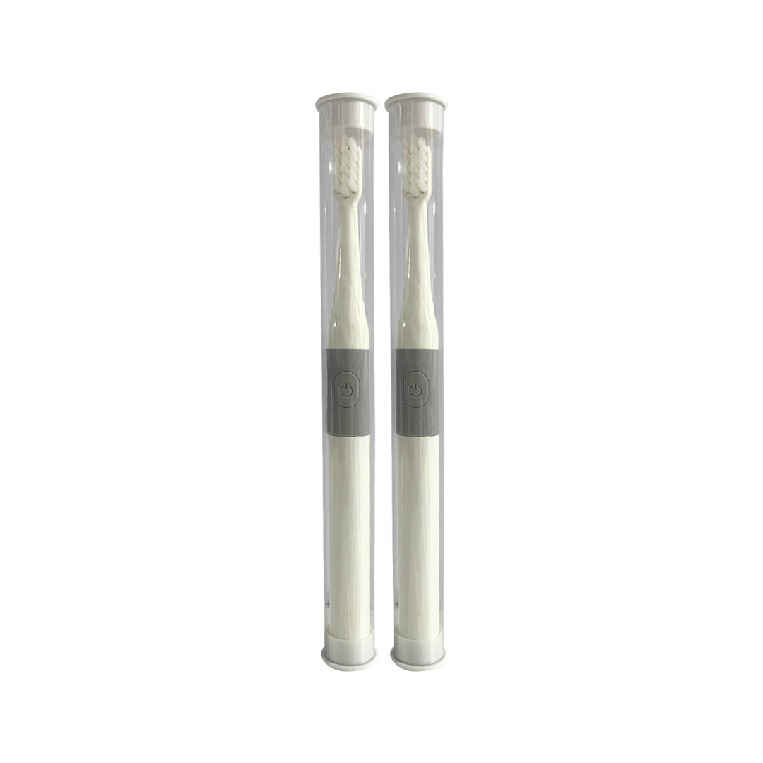 H2O Floss- فرشاة أسنان كهربائية لايت بريجيد 2 قطعة (أبيض)