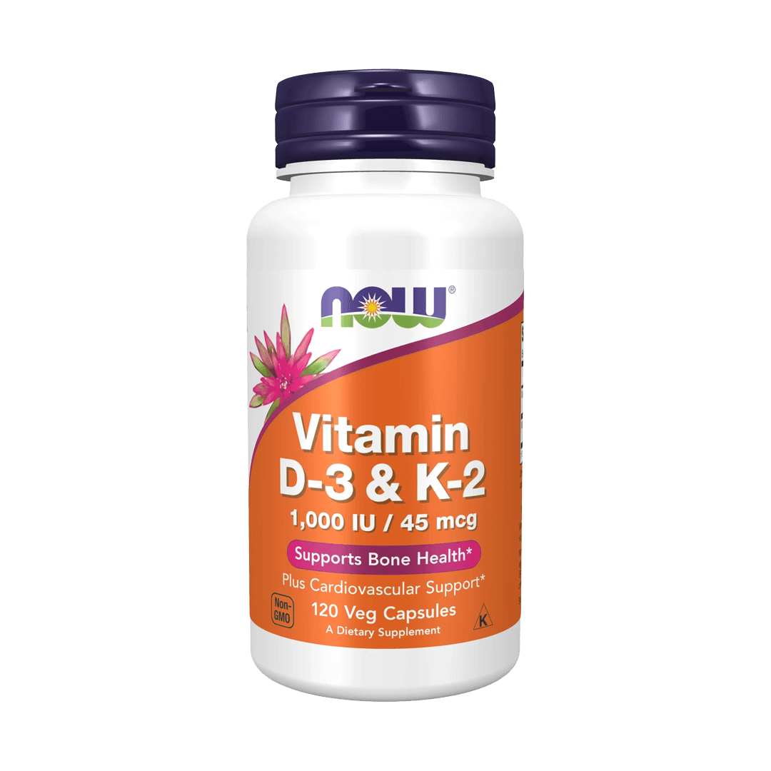 Now Vitamin D3 & K2 1,000 IU 45Mg 120 Capsules