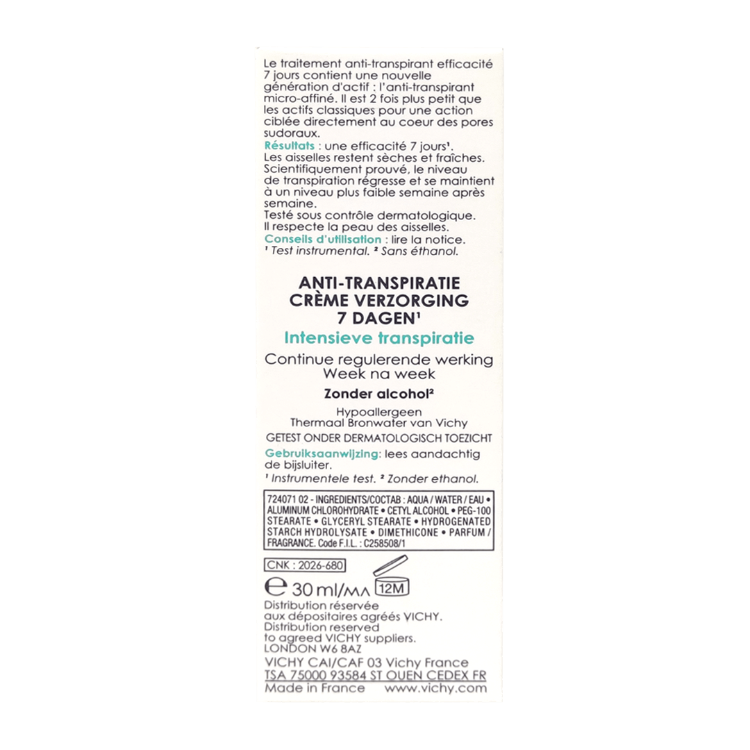 Vichy-Deodorant Cream 7 Days Treatment 30ml Gallery