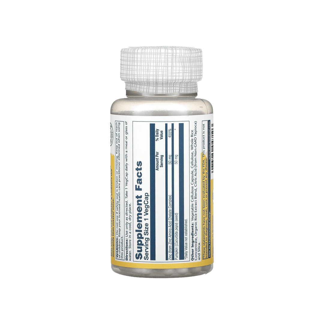 Solaray- Zinc 50mg 100 Capsules Gallery
