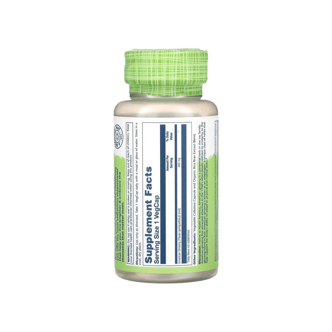 Solaray- American Ginseng 480mg 50 VegCaps Gallery