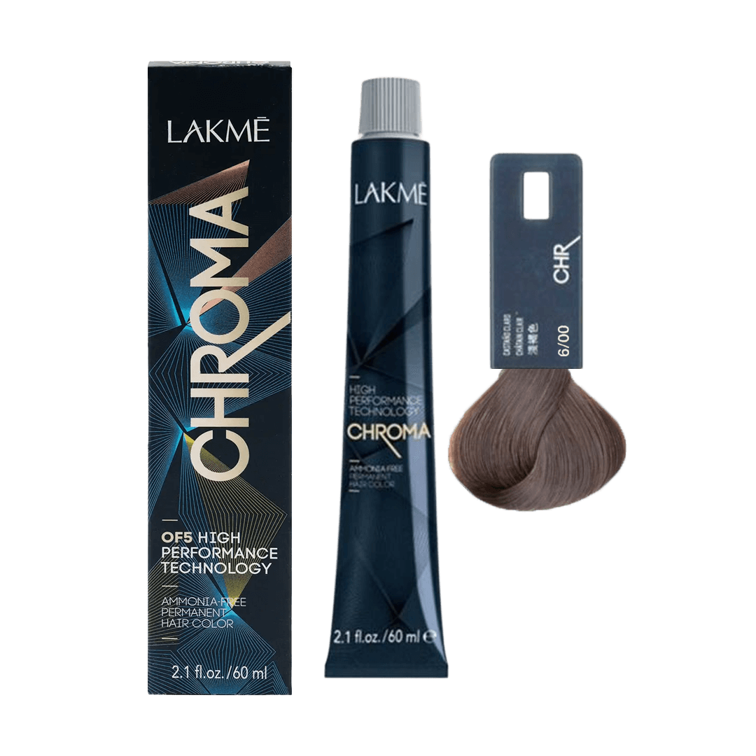 Lakme Chroma 6/00 Dark Blonde Hair Color 60ml Permanent Professional Color