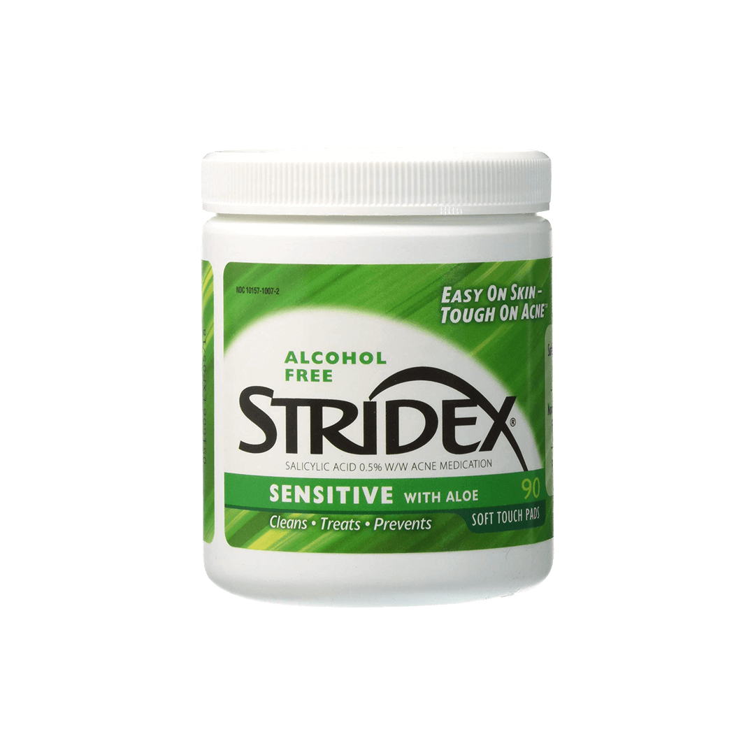 Stridex- حساس مع وسادات ألو 90 ناعمة الملمس