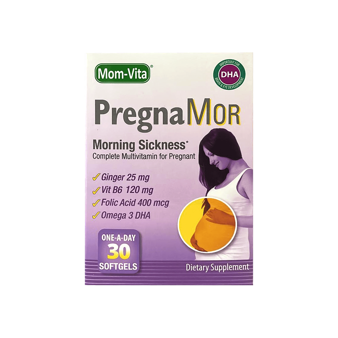 Mom-Vita- PregnaMor Morning Sickness، 30 كبسولة هلامية