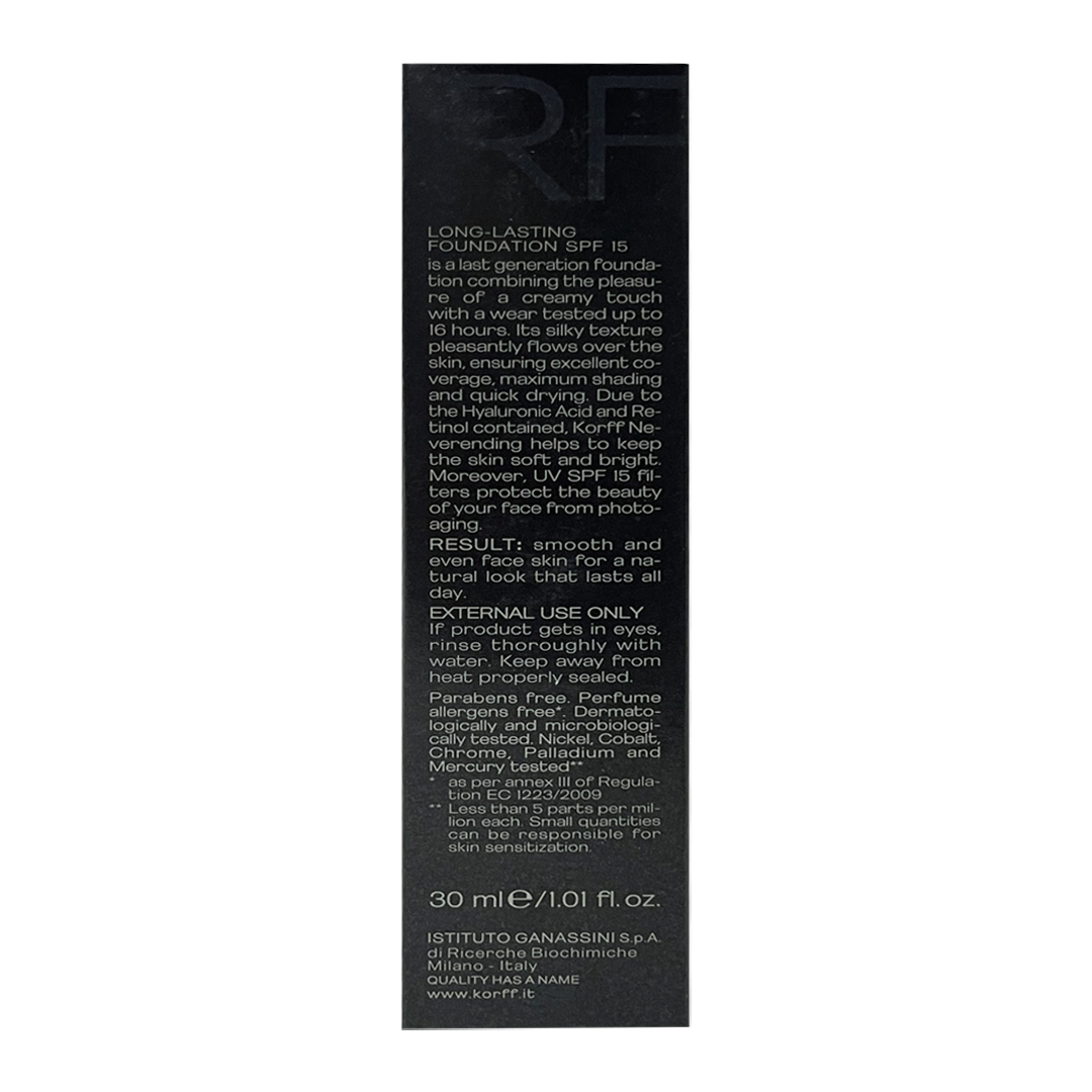 Korff-Cure Make Up Neverending Long-Lasting Foundation SPF15 - Col. 05 CAFE 30ml Gallery