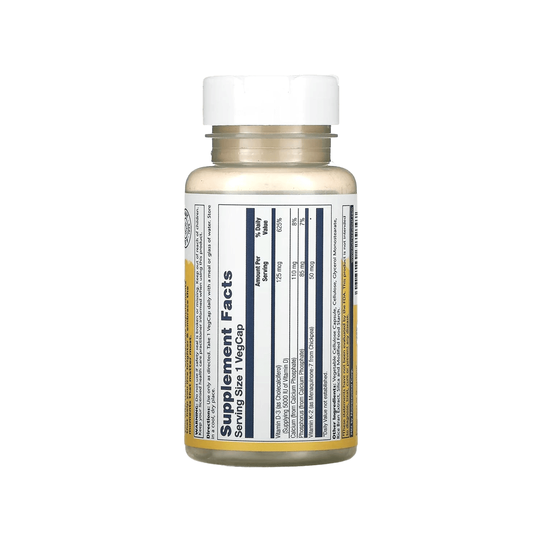 Solaray- Vitamin D3 & K2 60 Capsules Gallery