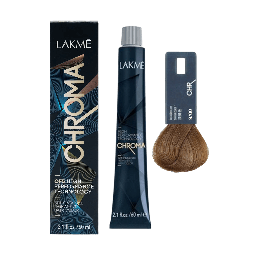 Lakme Chroma 9/00 Very Light Blonde Hair Color 60ml – Professional Permanent Color