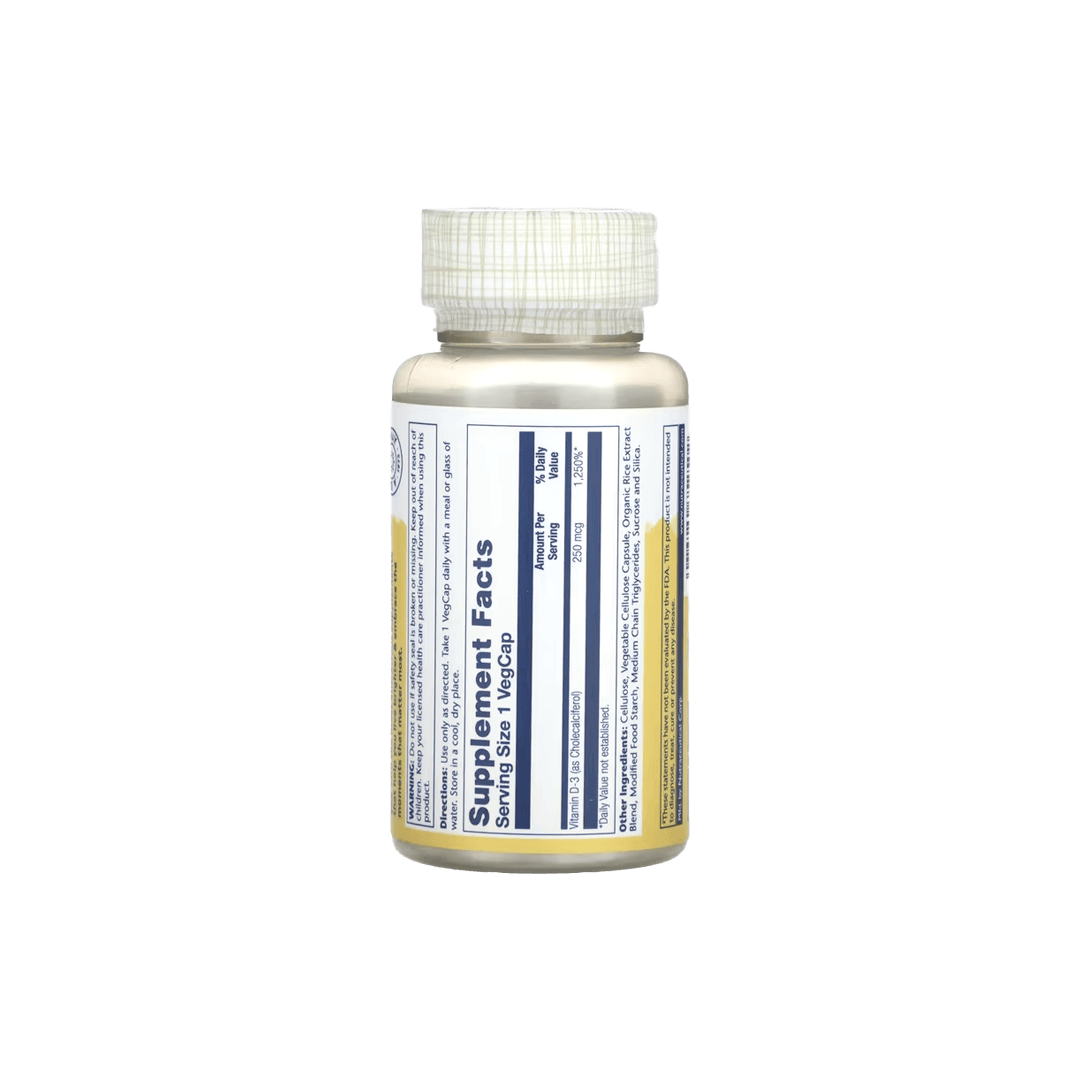 Solaray- Vit D3 250mcg 60 VegCaps Gallery