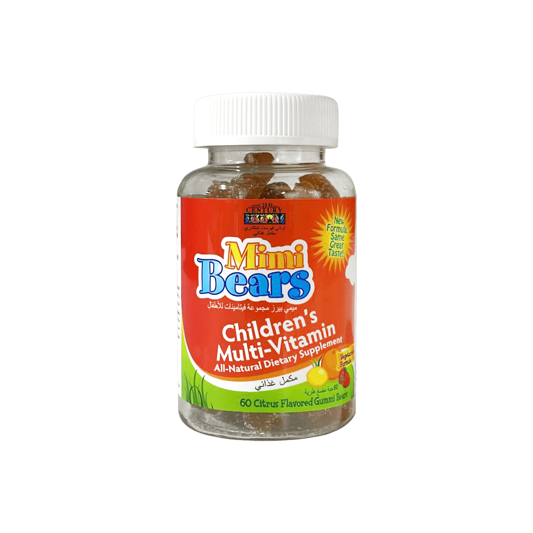 ميني بيرز - 60 علكات بنكهة الحمضيات للأطفال متعددة الفيتامينات