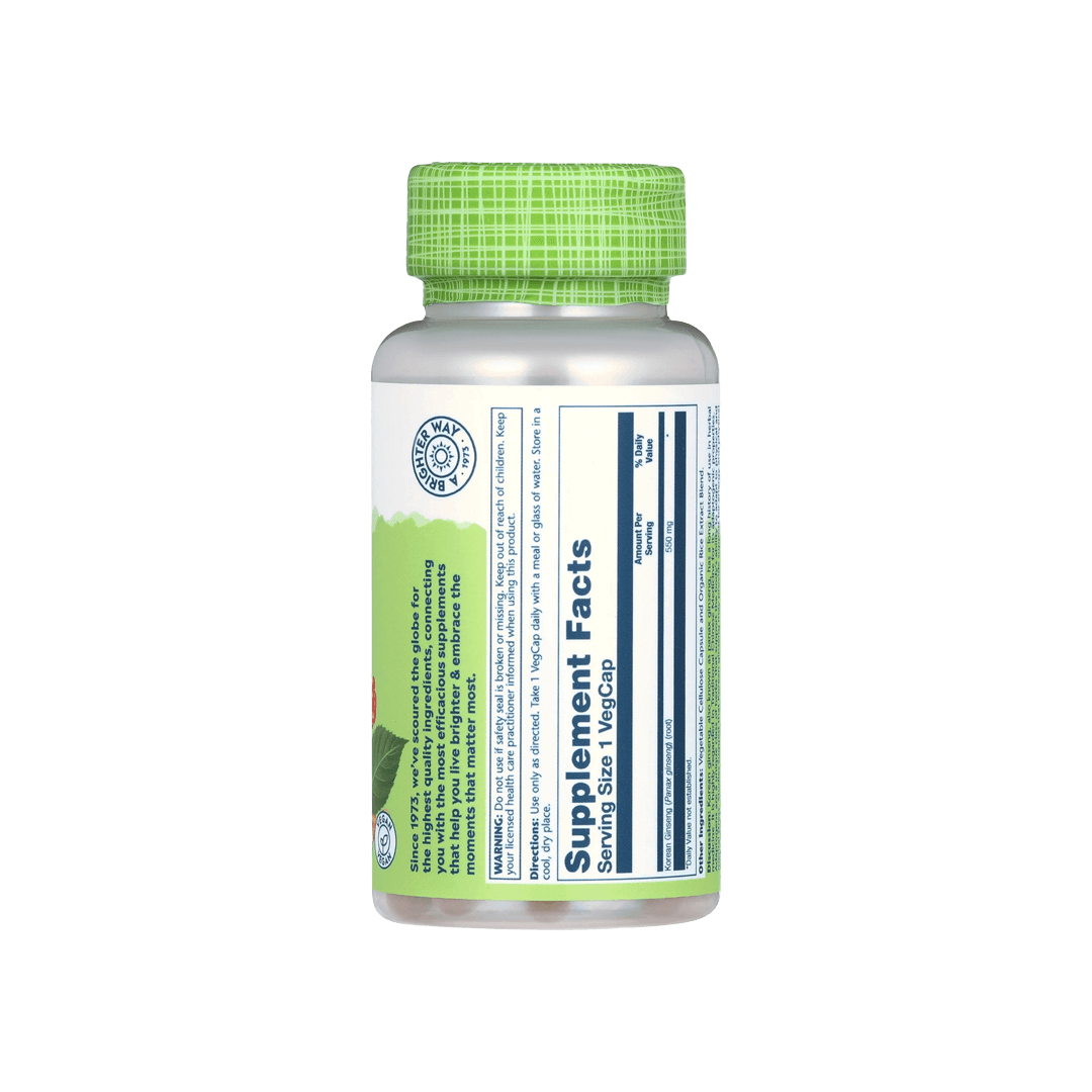 Solaray- Korean Ginseng 550mg 50 VegCaps Gallery
