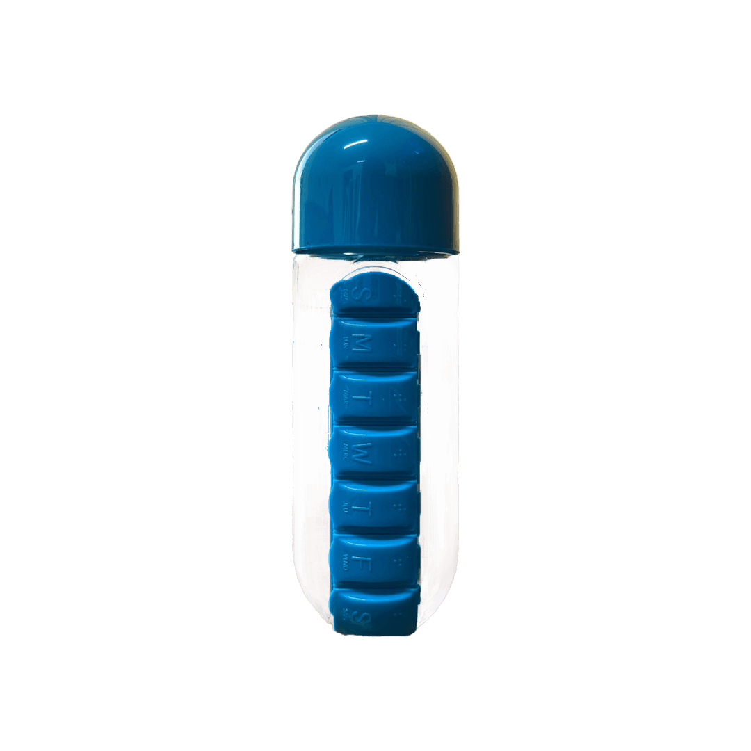 Pill Organizer- Pill & Vitamin Organizer Water Bottle Gallery