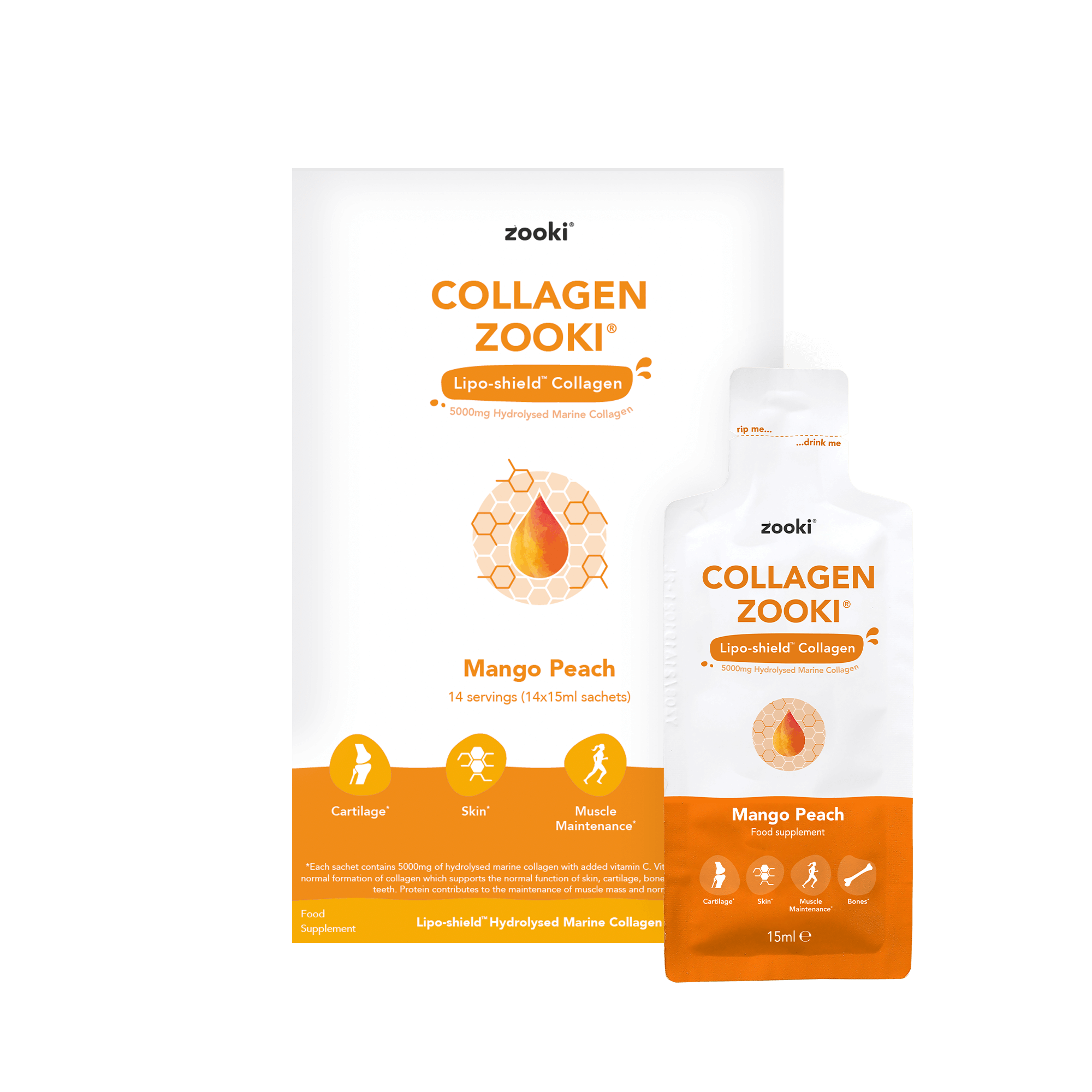 Zooki Mango Peach 14 Servings (14x15ml Sachets)