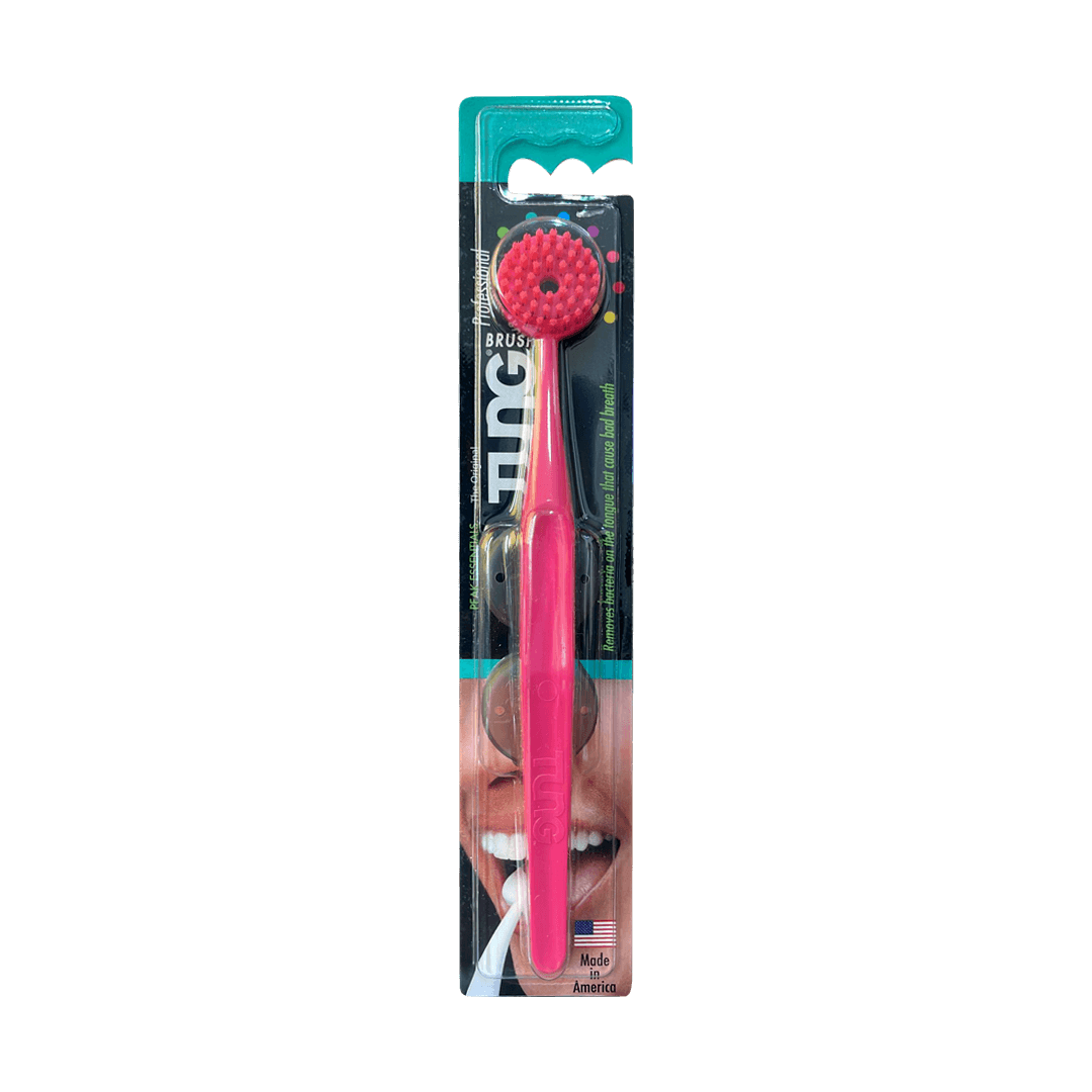 Tung Brush With Travel Cap (Pink)