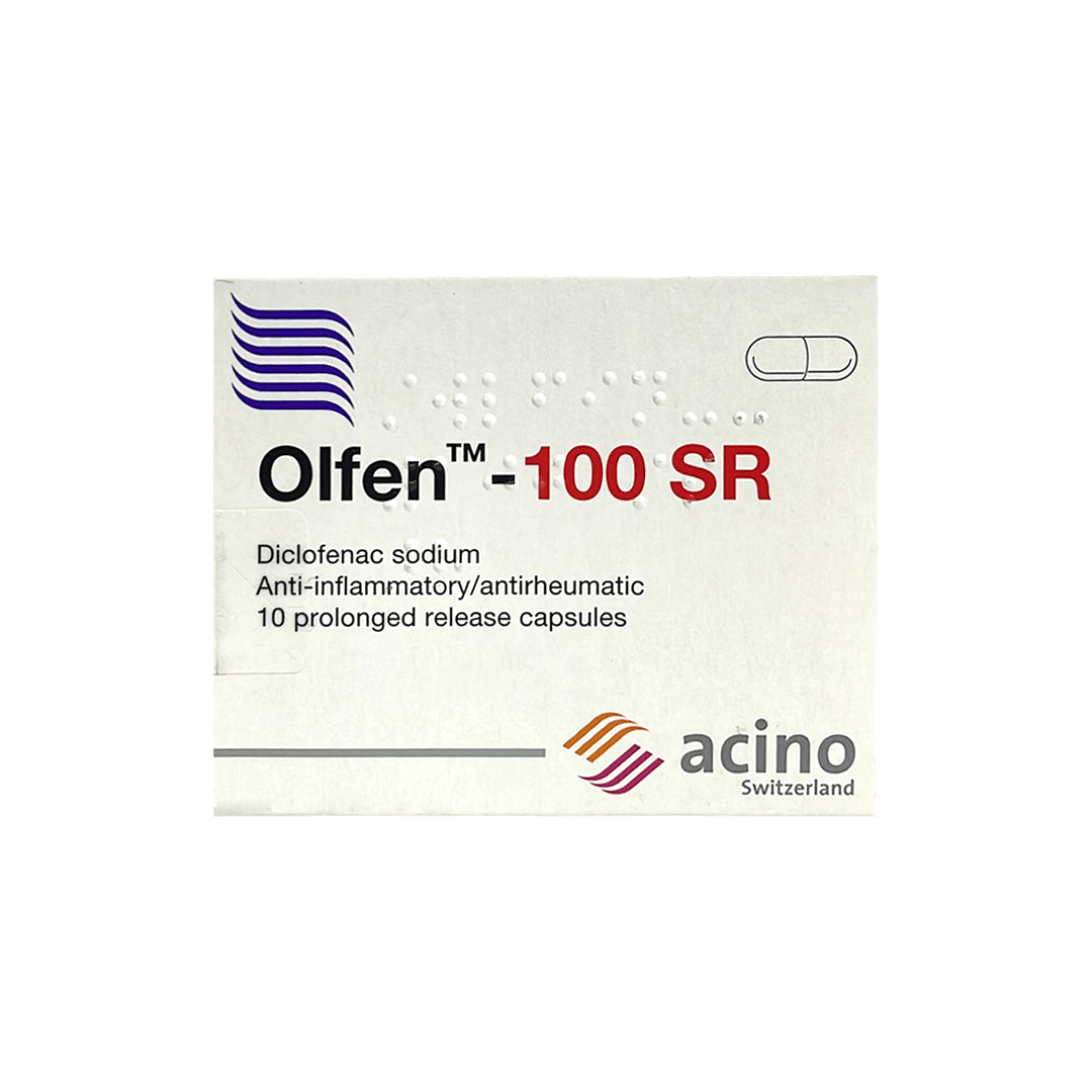 أسينو- أولفين 100 ريال 10 كبسولات ممتدة المفعول