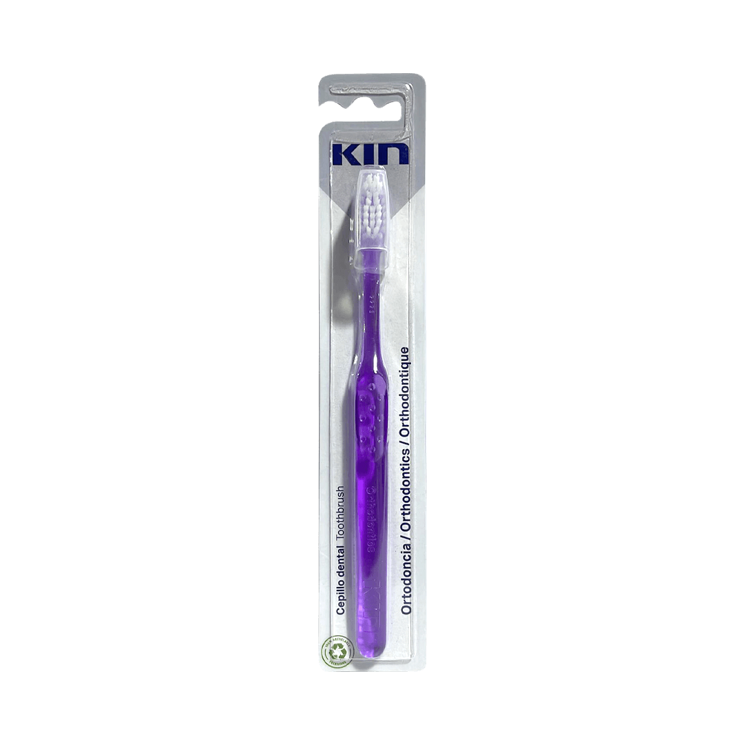 KIN- فرشاة أسنان لتقويم الأسنان (أرجواني)