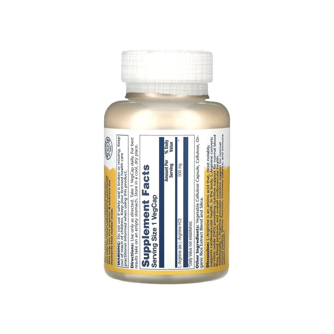 Solaray- L-Arginine 500mg 100 VegCaps Gallery