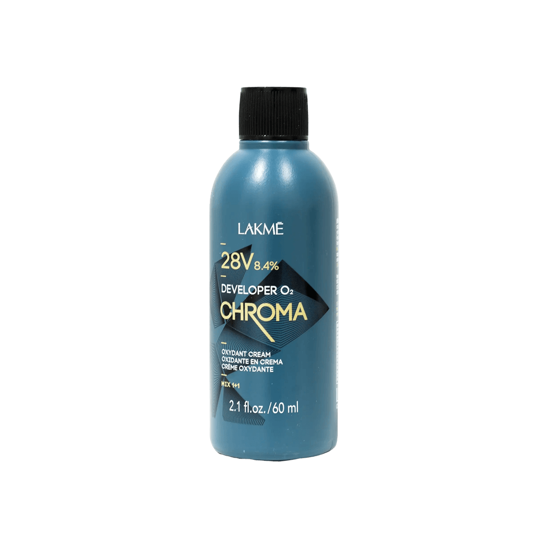 Lakme Chroma Developer O2 28V Oxidant Cream 8.4%, 60ml Professional Hair Color Activator