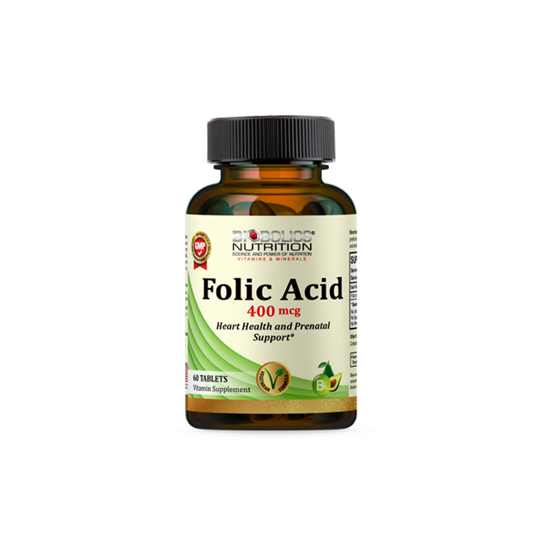 Biobolics - Folic Acid 400mcg (60 Tablets)