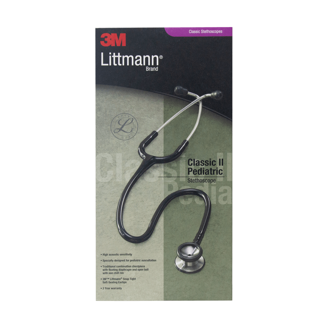 Littmann-Classic II Pediatric Stethoscope (Black) Gallery