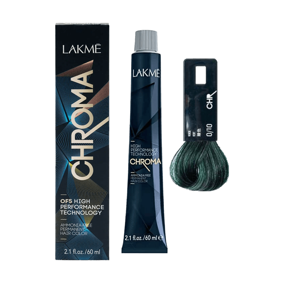 Lakme Chroma 0/10 Green Corrector Hair Color 60ml Neutralizes Red Undertones Gallery
