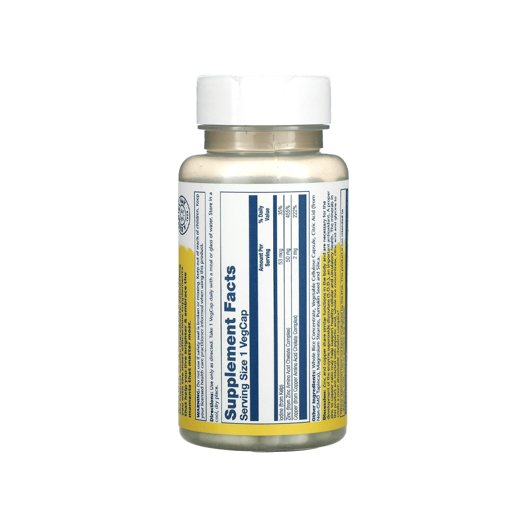 Solaray- Zinc Copper 100 Capsules Gallery
