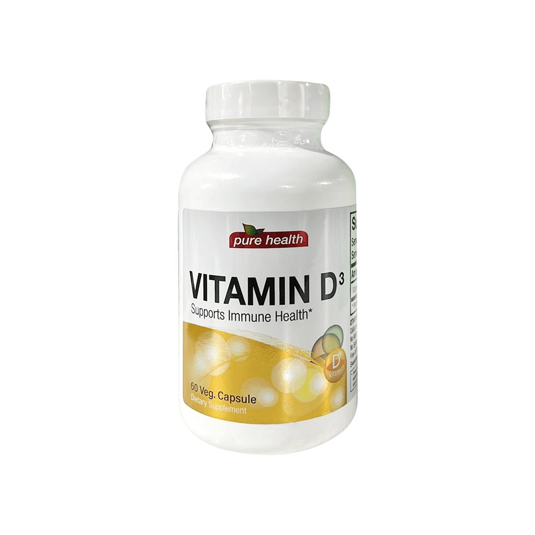بيور هيلث - فيتامين D3 60 كبسولة نباتية