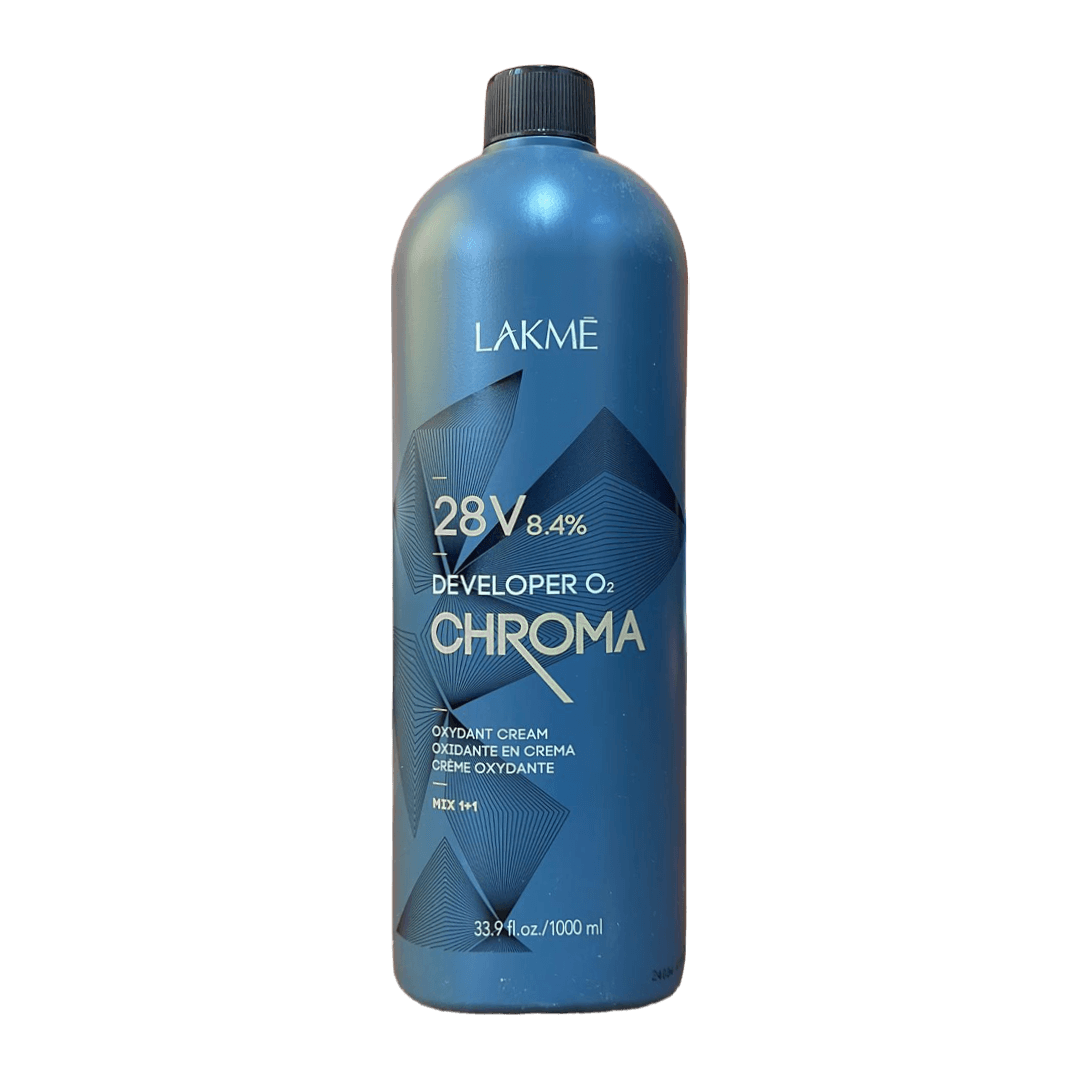 Lakme Chroma Developer O2 28V Oxidant Cream 8.4%, 1000ml Professional Hair Color Activator